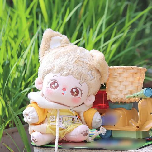 niannyyhouse 20cm Plush Doll Clothes Fruit Pattern Hoodies Overalls 8in Soft Stuffed Doll Dressup (Yellow-2) in Saudi Arabia