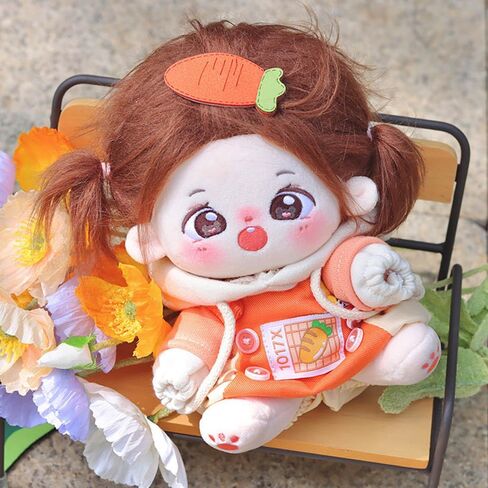 niannyyhouse 20cm Plush Doll Clothes Fruit Pattern Hoodies Overalls 8in Soft Stuffed Doll Dressup (Yellow-2) in Saudi Arabia