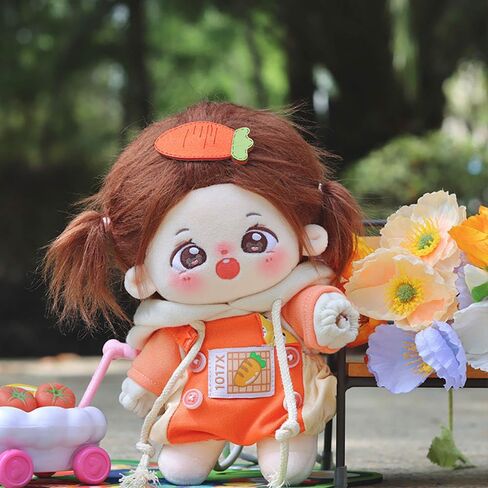 niannyyhouse 20cm Plush Doll Clothes Fruit Pattern Hoodies Overalls 8in Soft Stuffed Doll Dressup (Yellow-2) in Saudi Arabia