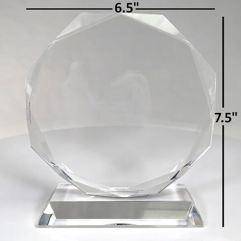 Personalized Engraved Thank You Award - Laser Engraved Design - Thank You - Add Your Own Text - Includes Gift Box - Thank You Award (Oval Facet Crystal) in Kuwait