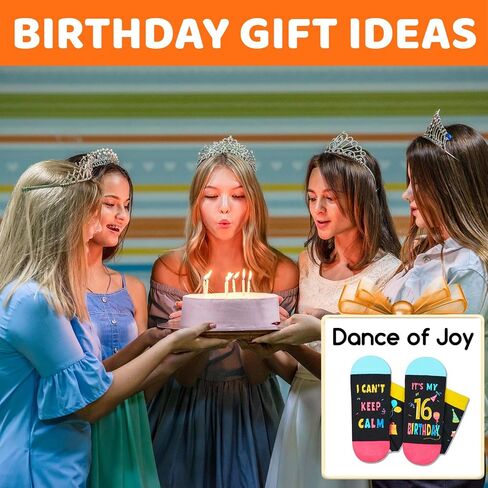 HAPPYPOP 16th Birthday Gifts Socks Ideas - Gifts for 16 Year Old Teenage Girls Boys, 16th Birthday Presents for Teens Age 16 in Saudi Arabia
