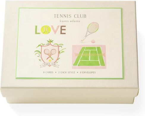 Karen Adams Box of 8 Assorted Notecards with Matching Envelopes - Flourish, Natural White in Kuwait