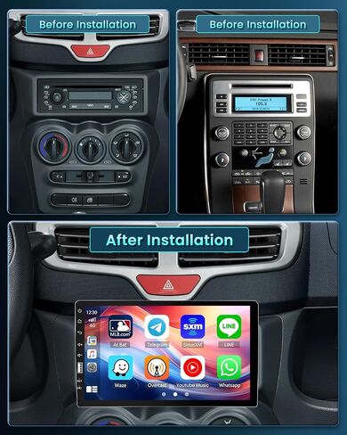 9 Inch Touch Screen Single Din Car Stereo with Apple Carplay Android Auto, Hikity Car Radio Bluetooth Car Audio Support Mirror Link FM AM/USB/EQ Setting + Backup Camera in Saudi Arabia