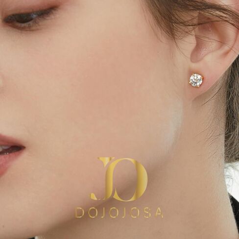 Moissanite Stud Earrings 925 Sterling Silver Lab Created Diamond Earrings for Women Men DOJOJOSA Jewelry Gifts in Saudi Arabia