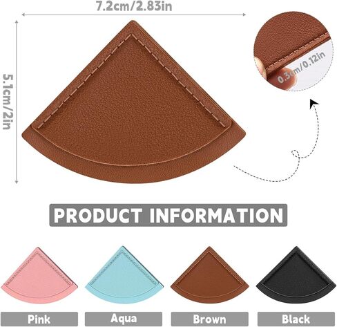 WONVOC 6 PCS Leather Heart Bookmarks, Cute Corner Page Bookmarks, Handmade Heart-Shaped Cute Bookmark for Women Men, Book Accessories for Reading Lovers, for School Office Home Supplies in Kuwait