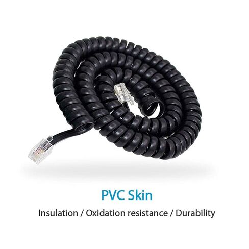 يعمل سلك الهاتف ، سلك الهاتف غير المصقول 4feet مع جميع الهواتف الأرضية المحببة ، متوافق عالميًا ، للاستخدام في المنزل أو المكتب ، ملحق الهاتف in Kuwait