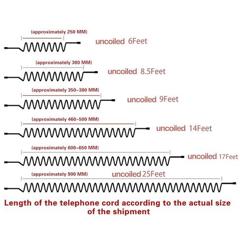 يعمل سلك الهاتف ، سلك الهاتف غير المصقول 4feet مع جميع الهواتف الأرضية المحببة ، متوافق عالميًا ، للاستخدام في المنزل أو المكتب ، ملحق الهاتف in Kuwait