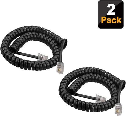Telephone Cord, 4Feet Uncoiled Phone Cord Works with All Corded Landline Phones Handset, Universally Compatible,for Use in Home or Office, Telephone Accessory in Saudi Arabia