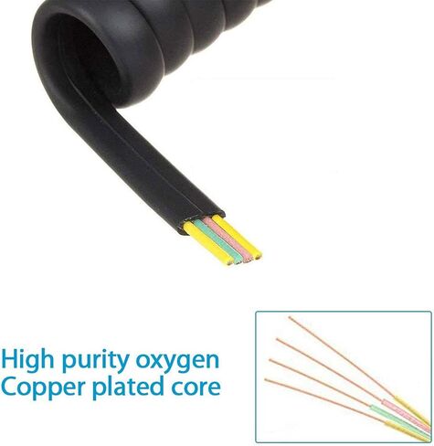Telephone Cord, 4Feet Uncoiled Phone Cord Works with All Corded Landline Phones Handset, Universally Compatible,for Use in Home or Office, Telephone Accessory in Saudi Arabia
