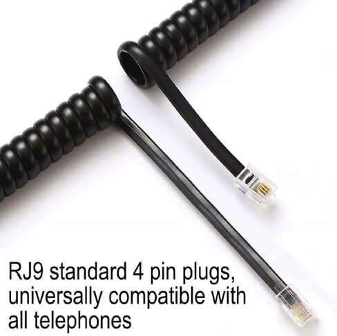 Telephone Cord, 4Feet Uncoiled Phone Cord Works with All Corded Landline Phones Handset, Universally Compatible,for Use in Home or Office, Telephone Accessory in Saudi Arabia