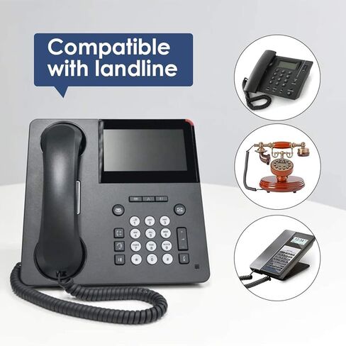 Telephone Cord, 4Feet Uncoiled Phone Cord Works with All Corded Landline Phones Handset, Universally Compatible,for Use in Home or Office, Telephone Accessory in Saudi Arabia