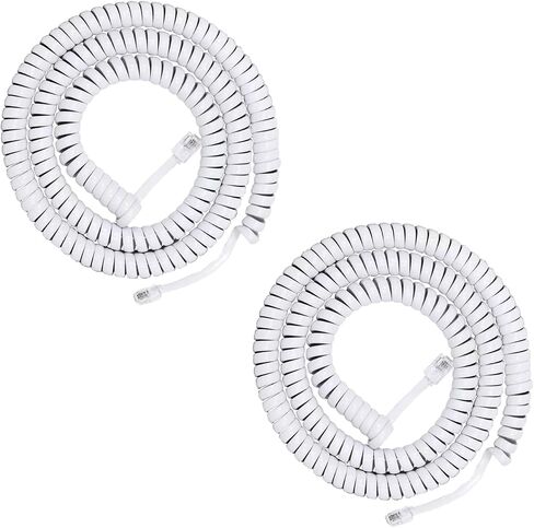 Telephone Cord, 4Feet Uncoiled Phone Cord Works with All Corded Landline Phones Handset, Universally Compatible,for Use in Home or Office, Telephone Accessory in Saudi Arabia