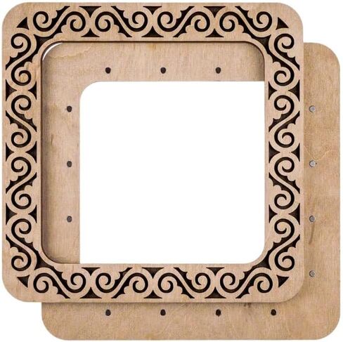 Big Hoop with Magnetic Holders from Plywood for Embroidery and Cross Stitching, MP-001 Light (5.5x5.5 in), Embroidery Wood Hoop, Beading Frame, Perforated Paper Magnetic Holder in Kuwait