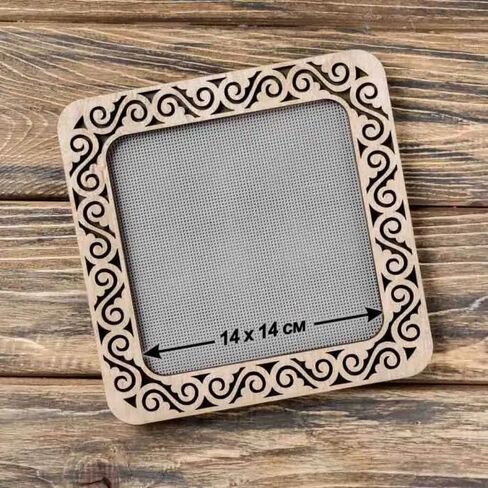 Big Hoop with Magnetic Holders from Plywood for Embroidery and Cross Stitching, MP-001 Light (5.5x5.5 in), Embroidery Wood Hoop, Beading Frame, Perforated Paper Magnetic Holder in Kuwait