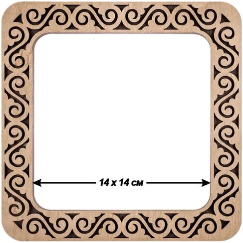 Big Hoop with Magnetic Holders from Plywood for Embroidery and Cross Stitching, MP-001 Light (5.5x5.5 in), Embroidery Wood Hoop, Beading Frame, Perforated Paper Magnetic Holder in Kuwait