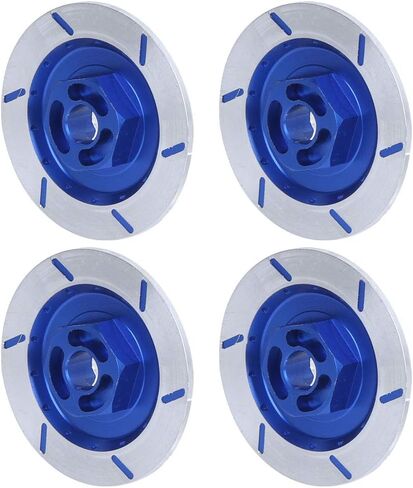 RC Car Brake Disc, Aluminum Alloy 1/10 High Simulation RC Car Wheel Hubs Adapter Spacer Brake Disc Upgrade Parts for HSP94123 Remote Control Model (Dark Blue) in Saudi Arabia