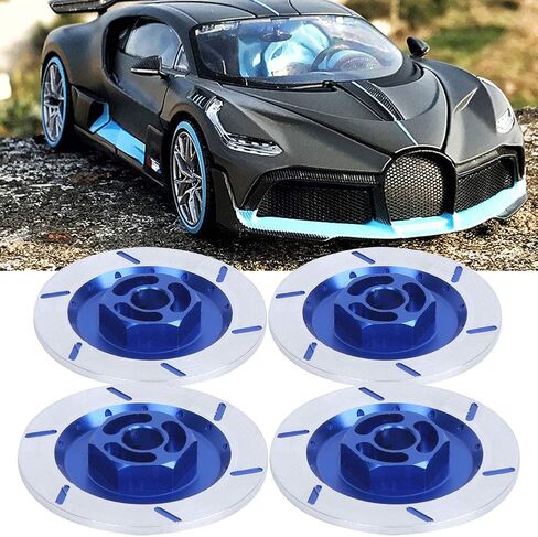 RC Car Brake Disc, Aluminum Alloy 1/10 High Simulation RC Car Wheel Hubs Adapter Spacer Brake Disc Upgrade Parts for HSP94123 Remote Control Model (Dark Blue) in Saudi Arabia