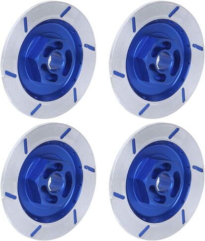 RC Car Brake Disc, Aluminum Alloy 1/10 High Simulation RC Car Wheel Hubs Adapter Spacer Brake Disc Upgrade Parts for HSP94123 Remote Control Model (Dark Blue) in Saudi Arabia