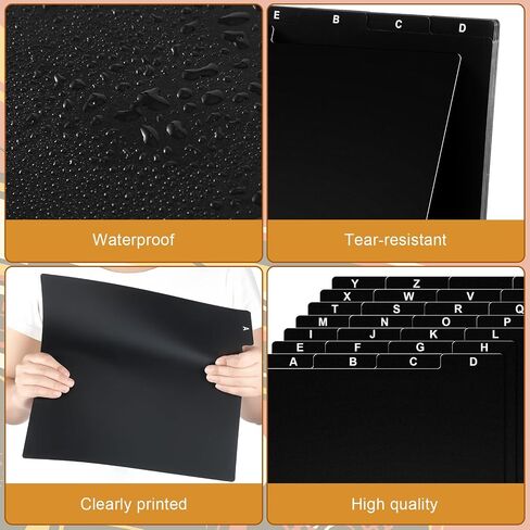 Marspark 26 Pcs Vinyl Album Dividers A-Z Record Divider DVD CD File Alphabet Record Organizer with Alphabetical Tab Album Storage Holder for Vinyl LP Collection Library Bin Black (Vertical) in Kuwait