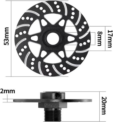 RC Car Accessories Compatible with Arrma 1/7 for Infraction for Limitless for Felony 1/8 for Typhon Upgrade Parts Metal Brake Disc Wheel Hex Hub Adapter 17mm(Red) in Saudi Arabia