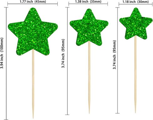 Gyufise 42Pcs Mixed Size Deep Blue Little Star Cupcake Toppers Glitter Twinkle Star Cupcake Picks for Wedding Engagement Bridal Shower Baby Shower Birthday Party Cake Decorations Supplies in Saudi Arabia