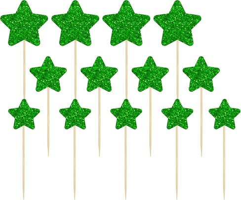 Gyufise 42Pcs Mixed Size Deep Blue Little Star Cupcake Toppers Glitter Twinkle Star Cupcake Picks for Wedding Engagement Bridal Shower Baby Shower Birthday Party Cake Decorations Supplies in Saudi Arabia