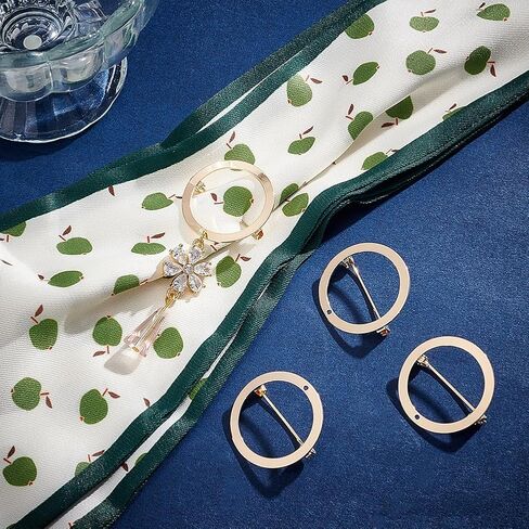 UNICRAFTALE 4Pcs 2 Colors Metal Brooch Pin Backs Donut Brooch Base Settings Donut with Hole Safety Catch Pins Back Clasps Pin Brooches with Hole for Name Badge Jewelry Making in Kuwait