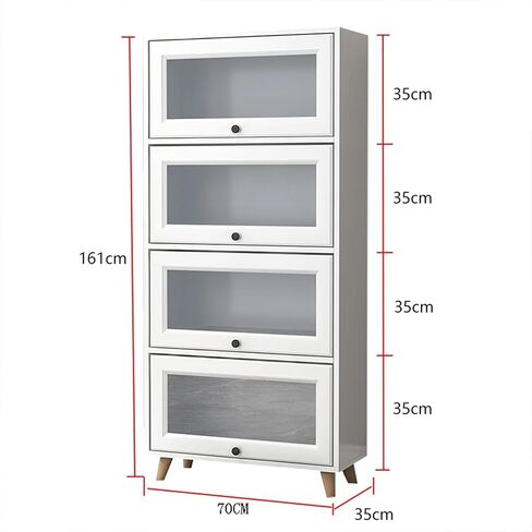 Bookcase Shelf Indoor Multi-Storey Shelf Bookshelf with Glass Door Floor-to-Ceiling Living Room Bookcase Storage Cabinet Display Cabinet Bookshelf with Storage(B,60cm) in Saudi Arabia