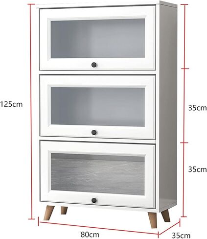 Bookcase Shelf Indoor Multi-Storey Shelf Bookshelf with Glass Door Floor-to-Ceiling Living Room Bookcase Storage Cabinet Display Cabinet Bookshelf with Storage(B,60cm) in Saudi Arabia