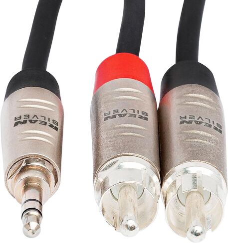 Hosa HMR-003Y 3.5 mm TRS to Dual RCA Pro Stereo Breakout Cable, 3 Feet in Saudi Arabia
