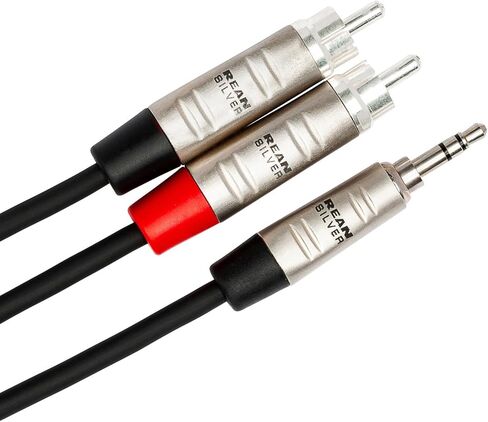 Hosa HMR-003Y 3.5 mm TRS to Dual RCA Pro Stereo Breakout Cable, 3 Feet in Saudi Arabia