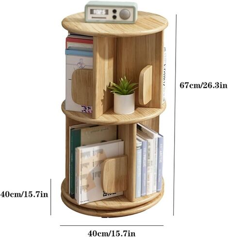 Bookcase Shelf Rotatable Floor-to-Ceiling Bookshelf Multi-Layer Storage Rack Bookcase Suitable for Living Room Study Office Display Rack Bookshelf with Storage(Medium) in Saudi Arabia