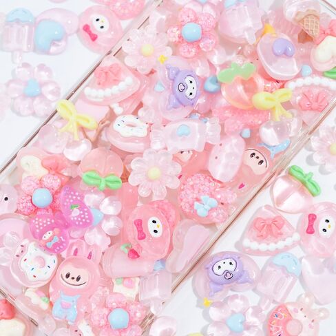 Charms 100PCS Kawaii Flatback Resin Charms for Crafts, Cabochon for DIY Projects, Slime Charm, Resin Art, Scrapbooking, Phone Case & Accessories (Multicolor) in Saudi Arabia