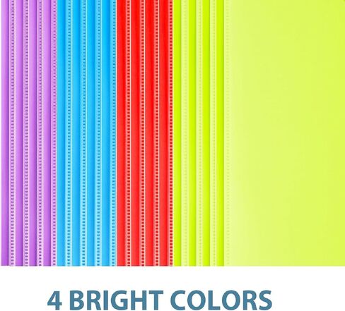 16 Packs Heavy Duty 3 Pockets Folders with Prongs, Plastic Folders with Clear Front Pocket, for Letter Size Paper, Assorted Colors/Card Slot for Class Office Home in Saudi Arabia