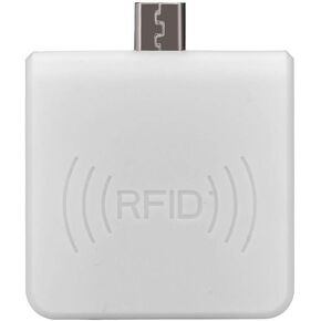 Portable Contactless Smart Card Reader, High Frequency RFID ID Mobile Phone Card Reader with USB Male Interface, 0.2s Fast Card Reading, IC/ID Dual Version, Support PC Phone Tablet (White)