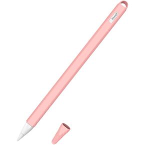 AWINNER Silicone Case Compatible with Apple MU8F2AM/A Pencil (2nd Generation) Holder Sleeve Skin Pocket Cover Accessories for iPad Pro (3rd Generation),Protective Nib Covers (Pink)