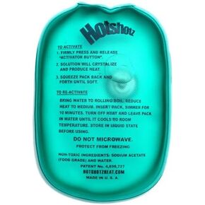 Adjustable HotShotz Instant Reusable Heat Pack Mini Hand Warmer 3" x 5"
