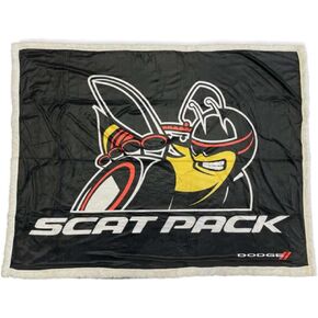 Dodge Scat Pack Sherpa Fleece Throw Blanket Supersoft and Warm 50" X 60"