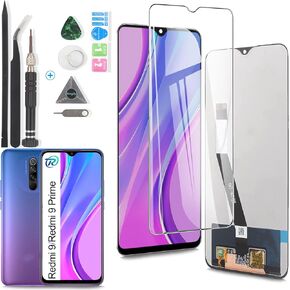 YWLRONG LCD for Xiaomi Redmi 9 M2004J19G Screen Replacement Touch Screen for Xiaomi Redmi 9 Digitizer Assembly Part with Kit(Black)