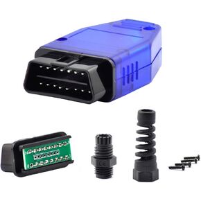 Auto Car OBD2 16 Pin Connector, 16 Pin Male Connector Adapter, Standard 16 Pin Male Plug, OBD Shell, OBDII PCB Diagnostic Tool (Black)