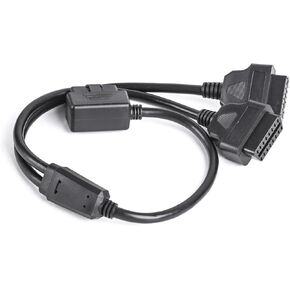 Obdii obd2 16 دبوس الزاوية اليمنى ذكر إلى أنثى y الفاصل J1962 تمديد كابل سيارة التشخيص موسع سلك محول 1.6ft قدم 50 سنتيمتر in Kuwait