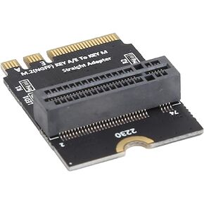 PUSOKEI M.2 SSD Vertical Adapter, 2280 nvme SSD M.2 Socket 3 Key M Solid State Driver Adapter Board, M.2 SSD to Key A/E NGFF to Nvme Vertical Adapter Board