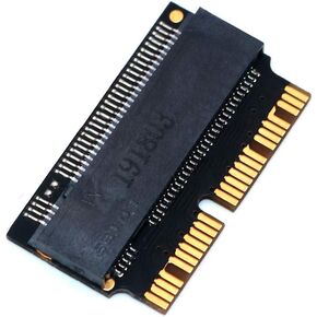 M.2 NVME SSD Convert Adapter Card for MacBook Air Pro Retina (Year 2013-2017), NVME/AHCI SSD Upgraded Kit for A1465 A1466 A1398 A1502 ( Black Adapter)