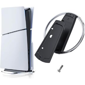 Vertical Stand for PS5/PS5 Slim Console, Non-Slip Base Stand Replacement for Playstation 5 Console with Screw, Minimalist Design