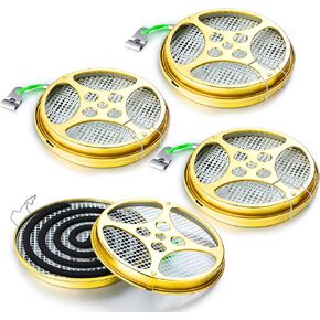 Sandalwood Coil Holder Portable Sandalwood Incense Burner Metal Incense Repellent Holder for Outdoor Use Deck Patio Camping Supplies (4 Pieces)