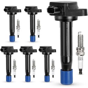 UF603 Ignition Coil & 97390 Double Iridium Spark Plug For 08-12 HONDA Accord,08-17 Honda Odyssey,12 Honda Crosstour/09-12 Acura Rl,09-14 Acura Tl,10-14 Acura Tsx Replaces# 5C1681 52-2036 IC693 C1624