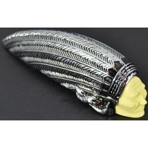 12 Volt White Indian Face Motorcycle Front Fender Lamp - Frontiercycle (Free U.S. Shipping)