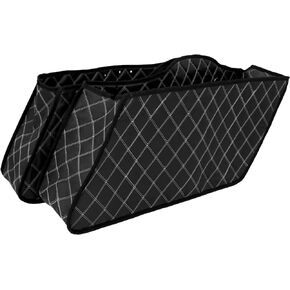 Motorcycle Drop-in Saddlebag Carpet Liners Fits for Harley Touring Models Road King Road Glide Road King Electra Street Ultra Glide Classic 1993-2013 (Red Thread)