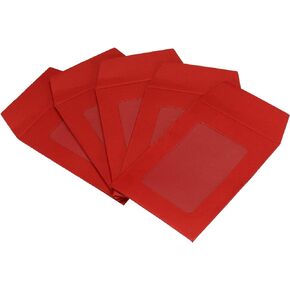 PATIKIL Full Face Window Envelopes 10 Pack 3'' Clear Single Sided for Mailing Statement Photos Catalogs, White
