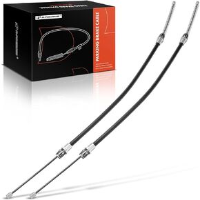 A-Premium Rear Driver and Passenger Side Parking Brake Cable Assembly Compatible with Chevrolet, Pontiac Models: Cavalier 2003-2005, Sunfire 2005-2005, 2-PC Set - Replace# 22698457